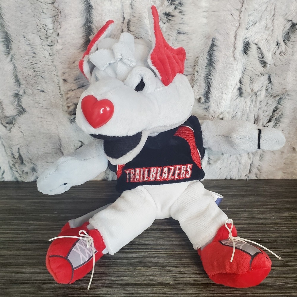 NBA Blaze The Trail Cat Portland Trail Blazers Mascot Plush Stuffed Toy 9"